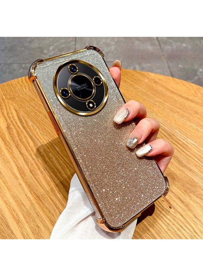 حافظة لامعة لهاتف Honor X9D 5G، واقي عدسة الكاميرا، حافة مطلية، فائقة النحافة، غطاء متدرج فاخر مضاد للصدمات لهاتف Honor X9D 5G